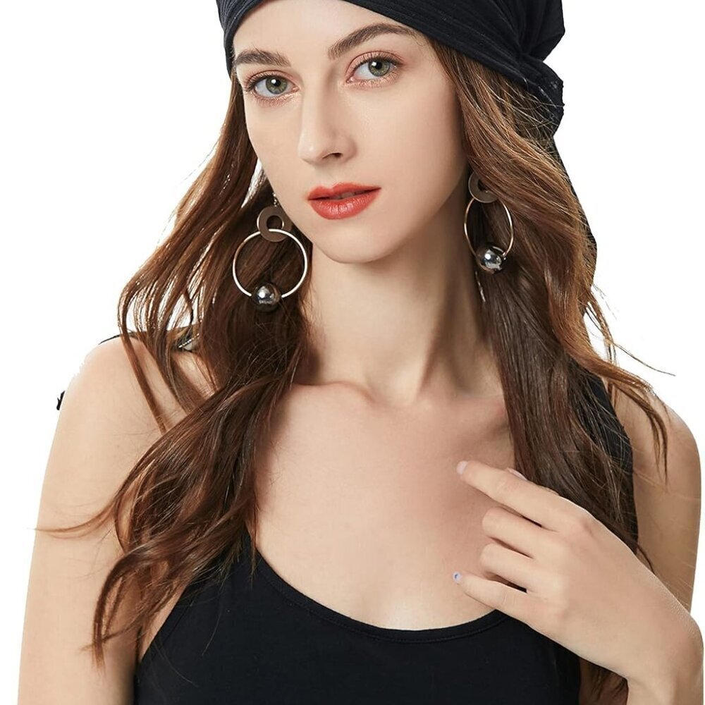 Chemo Headwear Pre Tied Head Scarf Lightweight Turban Cap for Women